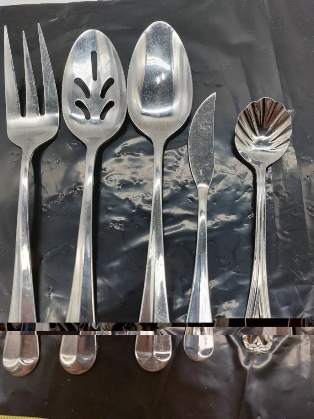 Farberware Flatware Serving 2 Spoon 1 Fork 1 Butter Knife 1 Sugar Set Of 5